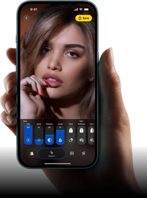 Retoque fotográfico con IA en la app móvil Retouch4me